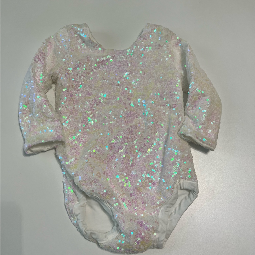 Baby girl iridescent sequin onesie leotard 12-18 month